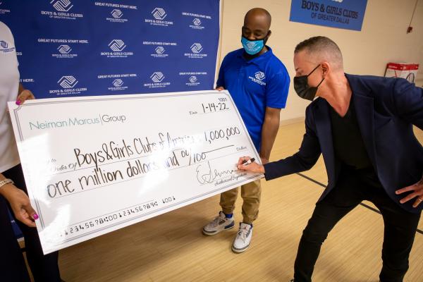 Neiman Marcus Group and Boys & Girls Club of America with $1M Donation Cheque